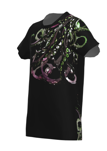 Cthulhu koszulka reglan dziecieca czarna 3-4.png