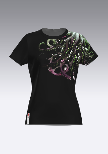 Cthulhu koszulka damskie standard czarna przod.png